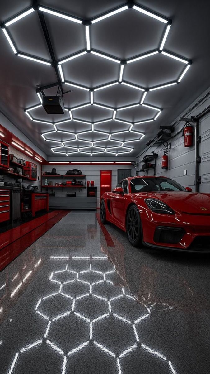 Taller de detallado con Porsche rojo